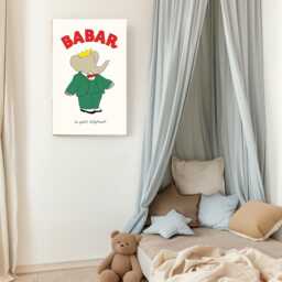 Babar The Elephant, Nursery Wall Art, Retro Kids, Kids Room Genre Neutral Baby Illustration Art Print - thumbnail 2
