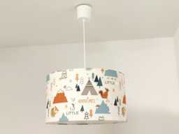 Lampshade - Nature-Themed Teepee Pendant Light, Little Adventures Gift Idea For Christmas Or Birthdays, Baby Room Decor - thumbnail 1