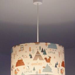 Lampshade - Nature-Themed Teepee Pendant Light, Little Adventures Gift Idea For Christmas Or Birthdays, Baby Room Decor - thumbnail 3