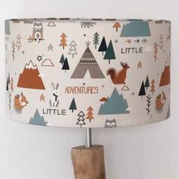 Lampshade - Nature-Themed Teepee Pendant Light, Little Adventures Gift Idea For Christmas Or Birthdays, Baby Room Decor - thumbnail 2