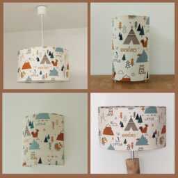 Lampshade - Nature-Themed Teepee Pendant Light, Little Adventures Gift Idea For Christmas Or Birthdays, Baby Room Decor - thumbnail 4