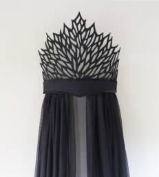 Fantasy Black Bed Crown Canopy. Only One & The Last Is Available Ready To Ship - thumbnail 1