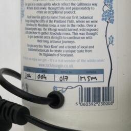 Autumn Edition Rock Rose Ceramic Gin Bottle - Upcycled Table Lamp Without Shade - 3Amp UK Electrical Plug With On/Off Switch - thumbnail 2