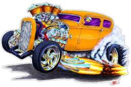 1930S Hotrod Car Vinyl Decal Classic Automotive Wall Art - thumbnail 1