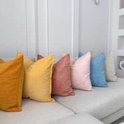Chenille Velvet Orange Cushion Cover Home Decor Burnt Pillow Cover, - All Sizes - thumbnail 2