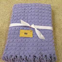 Crochet Baby Blanket ~ Lilac - Thick Yarn & Larger Blanket - thumbnail 2
