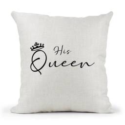 Personalised Anniversary Cream Canvas Cushion, Scatter Home Decor, Wedding, Mum Dad, Friends, Her King, His Queen - thumbnail 3