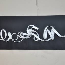 Metal Art - Metal Abstract Wall Art Home Decor Contemporary Wall Sculpture Metal, Black & White - thumbnail 3