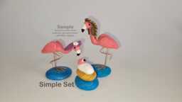 Flamingo Nativity Handcrafted, Unique, Polymer Clay Figurines - Holiday Decor - thumbnail 1