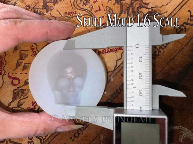 Silicon Mold Skull - Sculpture Study Help To Make Head Inner Core For Polymer Clay Small Size 16 - image 1