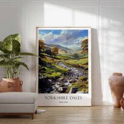 Yorkshire Dales Poster, Home D??cor, Wall Art, British Countryside Travel Poster - thumbnail 2