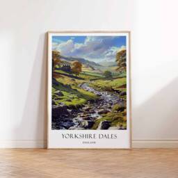 Yorkshire Dales Poster, Home D??cor, Wall Art, British Countryside Travel Poster - thumbnail 3