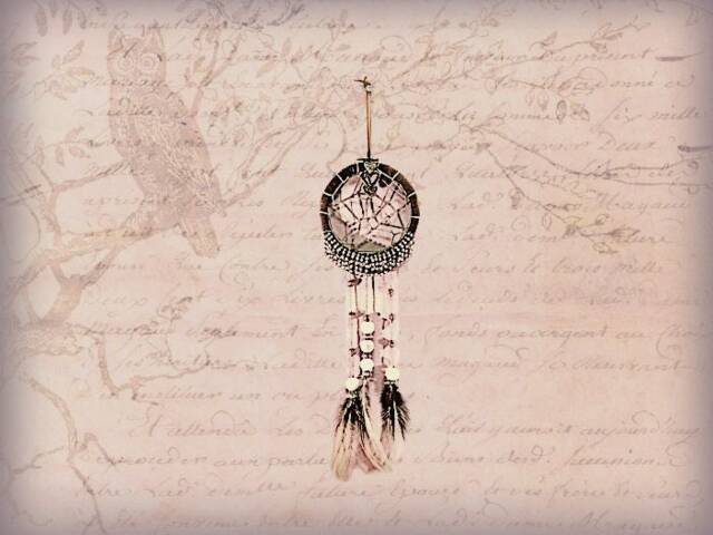 Sparkle Dreamcatcher Wall Hanging Dream Catcher Boho Girls Room Wood Beads Suede Leather Lace Feathers Beaded - image 1