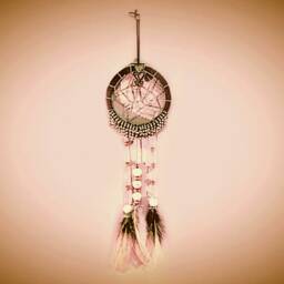 Sparkle Dreamcatcher Wall Hanging Dream Catcher Boho Girls Room Wood Beads Suede Leather Lace Feathers Beaded - thumbnail 2