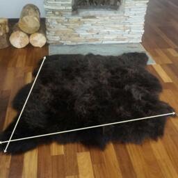 Giant Sheepskin Double X Brown Throw Genuine Leather Sheep Skin 50 - thumbnail 4