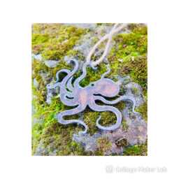 Octopus Steampunk Rustic Wall Hanging Christmas Tree Decoration Rusty Metal Garden Art Small Gift Birthday Present - 10cm - thumbnail 2