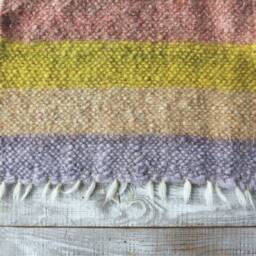 Handmade Wool Runner Rug Striped Hallway Carpet, 120x200cm - thumbnail 3