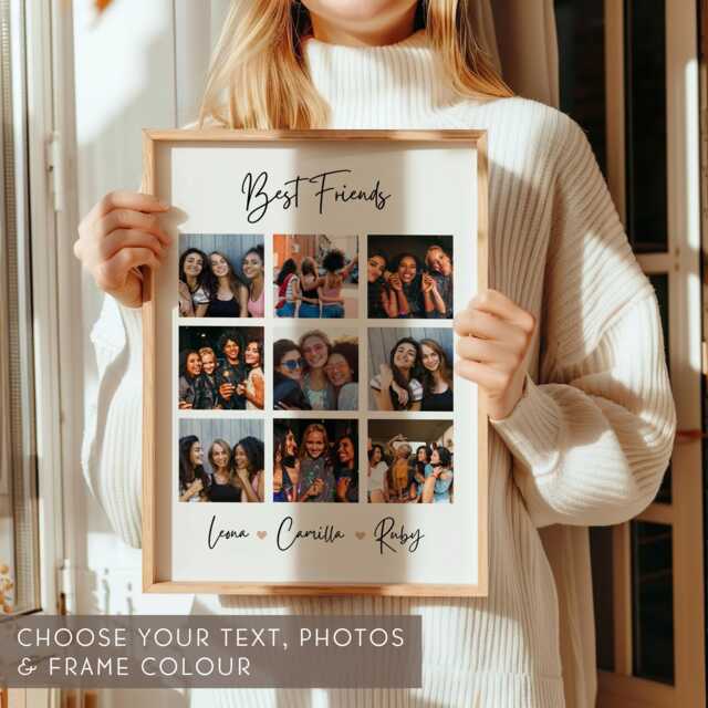 Personalised Framed Best Friends Photo Print, Gift For Bestie, Soul Sisters, Birthday, Friend Gift, Mates Print - image 1