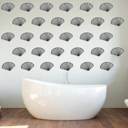 Seashells Wall Decor - Nautical Decals Sea Shell Vinyl Stickers, Beach Theme Vwaq-Pof2 - thumbnail 2