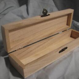 Custom Wood Burned Design Pencil Box - thumbnail 3