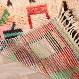 Vintage Boujaad Rug, Authentic Moroccan Rug 4x5 Ft - thumbnail 4