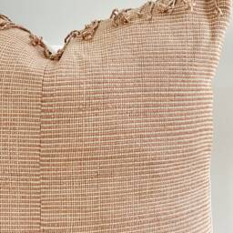 Brown Tribal Hemp Hand Woven Natural Dye Color Hmong Lumbar Pillow Cover - thumbnail 2