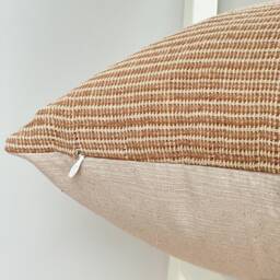 Brown Tribal Hemp Hand Woven Natural Dye Color Hmong Lumbar Pillow Cover - thumbnail 3