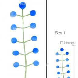 Herb Wall Decal 2-Pack No.5 Blue, Giant Decal, Floral Decals, Furniture Flower Stickers, Dream Meadow - thumbnail 2