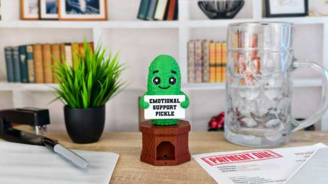 Emotional Support Talking Pickle - Press The Button For 100+ Supportive Voice Lines Novelty Toy Funny Gift Coworkers & Friends - image 1