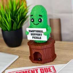 Emotional Support Talking Pickle - Press The Button For 100+ Supportive Voice Lines Novelty Toy Funny Gift Coworkers & Friends - thumbnail 3