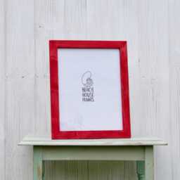 Red Picture Frame Wooden Wood A4 Photo A2 Rustic Wedding - thumbnail 3