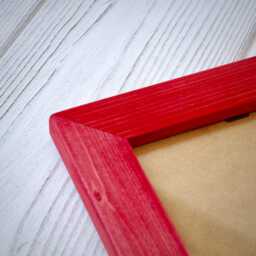 Red Picture Frame Wooden Wood A4 Photo A2 Rustic Wedding - thumbnail 2