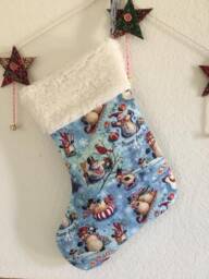 Christmas Stocking, Handcrafted Modern Stocking, Decoration, Stocking. Holiday Stocking. Red Stocking - thumbnail 1
