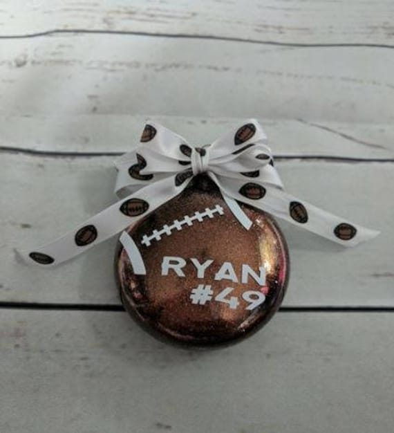 Football Ornament/ Christmas/ Sports Gift/ Personalized Decor - image 1