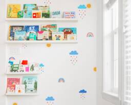 Sun & Rainbow Wall Decals - Removable Stickers, Nursery Decor, Kids Room Art - thumbnail 1