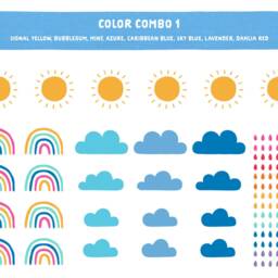Sun & Rainbow Wall Decals - Removable Stickers, Nursery Decor, Kids Room Art - thumbnail 2