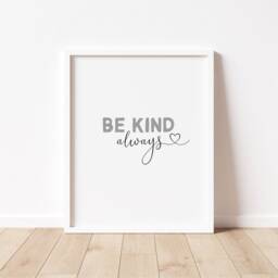 Be Kind Always Print - Modern Wall Art For Nursery, Playroom - thumbnail 3