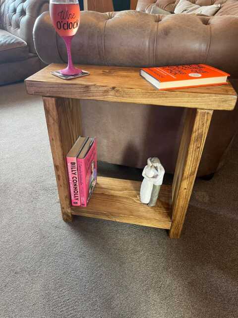 Solid Wood Narrow End Table - Multiple Sizes Colors Sofa Side - image 1