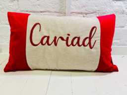 Red Velvet Cariad Cushion - thumbnail 1