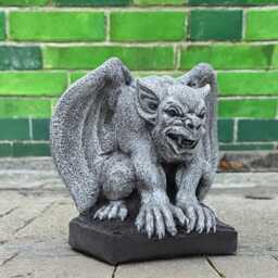 Stone Monster Statue Concrete Sculpture Scary Gargoyle Figurine Outdoor Ornament For Yard Gothic Gremlin Decoration Garden Guardian Gift - thumbnail 1