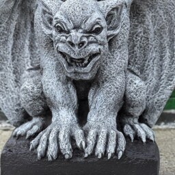 Stone Monster Statue Concrete Sculpture Scary Gargoyle Figurine Outdoor Ornament For Yard Gothic Gremlin Decoration Garden Guardian Gift - thumbnail 4