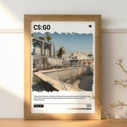 Cs Go - 2012 Video Game Wall Art Print - Poster Home Decor Gaming Gift A5-A4-A3-A2-A1 Unframed Canvas For Frame Or Hanger - thumbnail 2