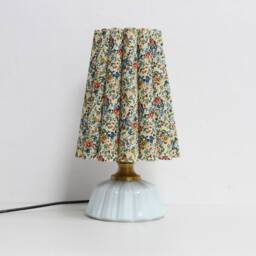 Handmade Floral Fabric Table Lamp Ceramic Base Home Decor - thumbnail 3
