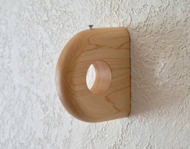 Minimal Maple Curtain Rod Bracket, Non-Toxic Finish, Holders Hangers, Easily Wall Mounted - image 1