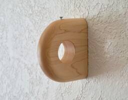 Minimal Maple Curtain Rod Bracket, Non-Toxic Finish, Holders Hangers, Easily Wall Mounted
