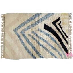Yakiti - 5X8Ft Moroccan Rug, Beni Ourain Area Modern Wool Living Room Beniourain Handmade Soft Carpet, 161 cm X 261 - thumbnail 3