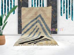 Yakiti - 5X8Ft Moroccan Rug, Beni Ourain Area Modern Wool Living Room Beniourain Handmade Soft Carpet, 161 cm X 261 - thumbnail 1