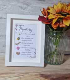 Mummy Mothers Day Gift, Framed Picture, Token I Love Appreciation Gift, Mothers Gift For Mum, Mummy, Birthday Mum - thumbnail 1