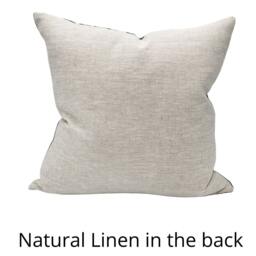Designer Nisa Ash On White Linen Pillow Cover // Beige & White Boho Decorative Throw Pillows// Farmhouse Pillow - thumbnail 4