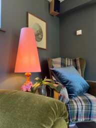 Light Pink Cotton Cone Lampshade, Extra Tall Shade